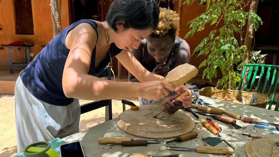 Beginner Swahili Woodcarving Classes with Woman Woodcarver - Woodcarving with Almasi: what makes this class feel different
