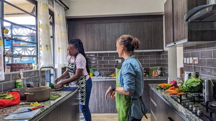 Local Market Tour and Traditional Meal Cooking Class - Cooking class in a real home (and the stairs reality check)