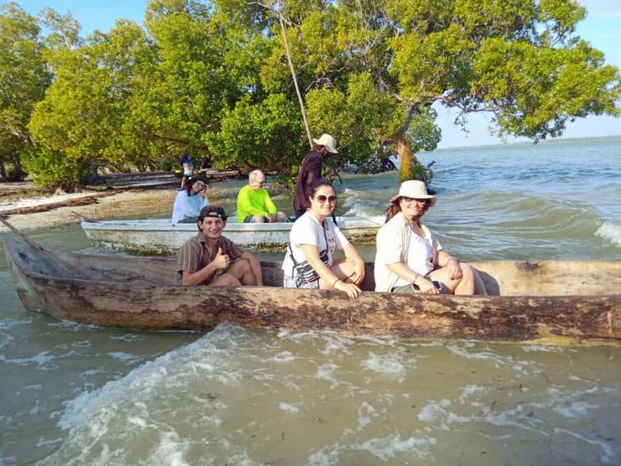Watamu: Sunset Mangrove Canoe Tour with Coconut Drink - The sunset payoff behind Green Island
